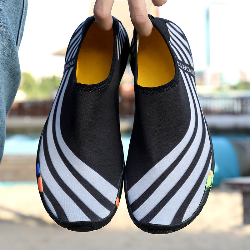 River tracing shoes, snorkeling beach